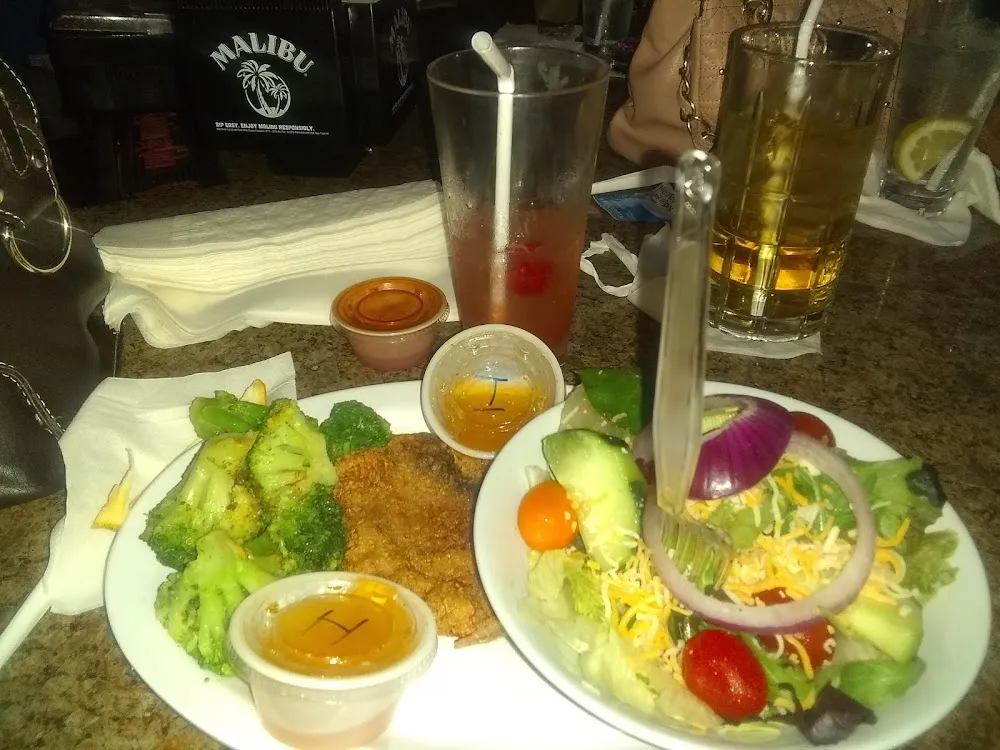Pork Chops Dinner with Salad